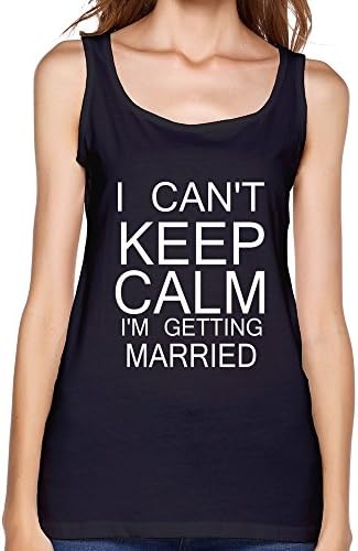 Women Sleeveless Tee I Can't Keep Calm I'm Getting Married Black XXL