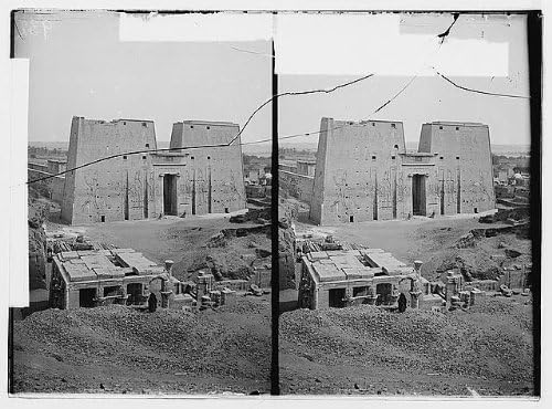 Photo: Egyptian views; Temple of Horus,Edfu. General view of Temple of Horus