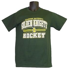 Clarkson Golden Knights Hockey Cross Bar Step Ahead T-Shirt