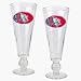 New Jersey Nets 2 Piece Pilsner Glass Set with Basketball on Stem