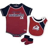 Reebok Colorado Avalanche Infant Creeper, Bib and Bootie Set