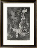 Giordano Bruno Italian Philosopher Arrested by the Inquisition and Burnt Framed Art Poster Print by Motty, 24x32