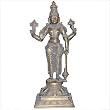 Vishnu Statues Brass Collectibles and Figurines 4.5 x 4.5 x 12 inches (vishnu1084a)