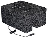 Pet Gear Heated Booster Car Seat for two cats or two dogs up to 25-pounds, Large/22-inches, Charcoal Dogbone