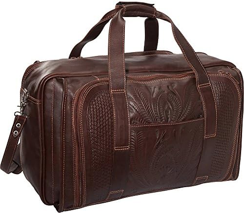 Ropin West 21" Leather Weekender (Brown)