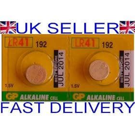 10 x GP LR41 192 L736 1.5V Alkaline Cell Batteries
