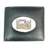 Wallet / Billfold of Chemistry Periodic Table of Elements with Graphic Representations of Elements (Please be aware that smaller items are for a symbolic nature, and that the periodic table will not be entirely legible.)