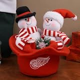 Detroit Red Wings Snowmen Top Hat Plush Figurine