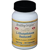Healthy Origins L-Glutathione Natural Multi Vitamins, 500 Mg Reduced, 60 Count
