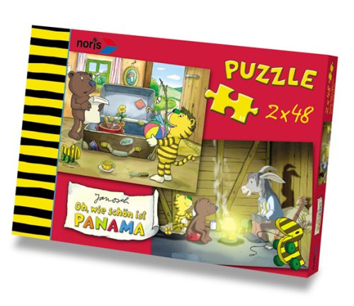 Childrens Toyshop  Spielwaren : Janosch Motive Lagerfeuer und Koffer, 2 x 48 Teile Puzzle