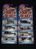 Hot Wheels 2008 Fourth Of July Series COMPLETE SET OF 8 VEHICLES Riley & Scott MK III / Hammered Coupe / '57 Chevy / Vairy 8 / Saleen S7 / Draggin Wagon / Corvette SR-2 / and Chevy S-10 Pro Stock Wal-Mart Exclusive