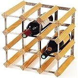 Rta 0540 Wine Rack Pine/Metal 12 Bottle