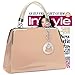 MG Collection Matana Faux Patent Leather Doctor Tote Purse, Nude, One Size