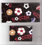Checkbook Cover Debit Set Soccer Goal