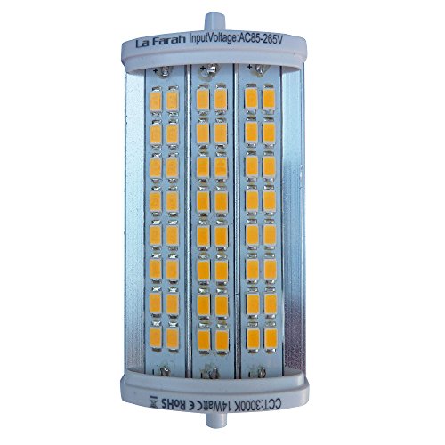 La Farah™ R7s LED Bulb 118mm 14 Watt 120v Warm White 2700k -J Type Double Ended Tungsten Halogen Bulb 100w Replacement