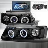 97 98 99 00 Volkswagen Passat 4/5-Door Halo Projector Headlights - Black (Pair)