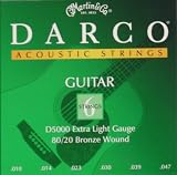 Zoom Produkt-Bild: Darco Gitarrensaiten f&uuml;r Akustikgitarre (80/20 Bronzeumwicklung, extra light, St&auml;rke 0.010 bis 0.047)