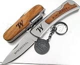 Winchester 3 Piece Set Swiss Tool Style & Lockback Folder Knife & Key Chain in Gift Tin