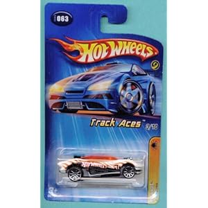 Mattel Hot Wheels 2005 Scale Track Aces Black & White Flashfire 3/10 Die Cast Car #063