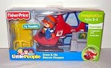 Fisher Price Little People Drew and His Rescue Chopper