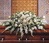 Teleflora's Deluxe Pure White Casket Spray