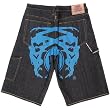 RMC Martin Ksohoh Painted Blue Logo denim shorts REDM3733