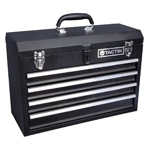 KR Tools TACTIX 321103 20-1 2-Inch Four Drawer Steel Portable Tool Chest by KR Tools
