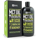 Premium MCT Oil derived only from Organic Coconuts - 32oz BPA free bottle | The only MCT oil certified Paleo Safe and registered by the Vegan Society. Non-GMO and Gluten Free.