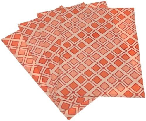 Tululah Designs 14-Inch by 20-Inch Desiree Print Placemat, Blush, Set of 4