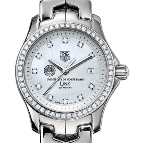 University of Notre Dame TAG Heuer Watch - Women's Link with Diamond