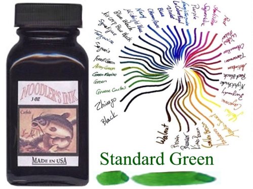 Noodler's Ink Fountain Pen Bottled Ink, 3oz, Standard Green