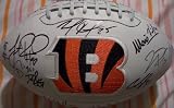 2009 Cincinnati Bengals autographed logo football (Cedric Benson, Marvin Lewis)