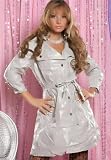 Damen Tranchcoat Parka Gr. XL grau Wet Look Damen Tranchcoat Parka Gr. XL grau Wet Look