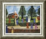 Bride's Bouquet Framed Canvas Art by Anna Belle Lee Washington,12.7 in. x 10.9 in. Framed