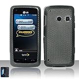 Carbon Fiber Design Rubber Touch Phone Protector Hard Cover Case for LG Rum ....