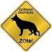 New  German Shepherd Zone - Old / Vintage  Crossing Sign Dog