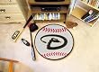 Arizona Diamondbacks 29" Round Baseball Floor Mat (Rug)