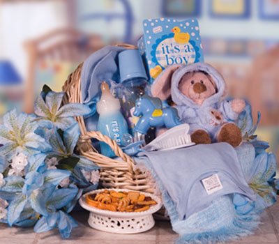 Boy-Bundle of Joy Gourmet Food Gift Basket by The Treasured Basket