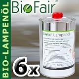 SUPER-Sparpaket BIO-Lampenöl - OHNE ERDÖL - 6 Dosen à 1 Liter VERSANDKOSTENFREI