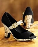 Faux-suede pump