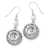 Sterling Silver Pearls of Wisdom Sentimental Expressions Earrings