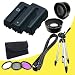 TWO NPFM500H Lithium Ion Replacement Battery + 72mm 3 Piece Filter Kit + Wide Angle Lens + 2x Telephoto Lens + Mini HDMI Cable + Full Size Tripod for Sony A77 Alpha Digital SLR Camera with use of Sony 16-50mm DT 3.5-5.6 SAM SLR Lens DavisMAX Accessory SLTA77 Bundle
