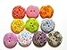 15 Pcs - Cute Retro Swirl Printed Button Size 23 Mm - Mix Color