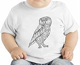 Tribal owl オーガニックベビーTシャツ 12 - 18 Months