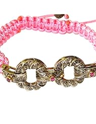 Diamond Pave Charm Hemp Bracelet .925 Sterling Silver Handmade Jewelry