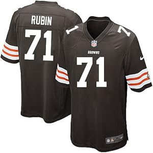 Cleveland Browns #71 Ahtyba Rubin Game Brown Men Jersey(X-Large)