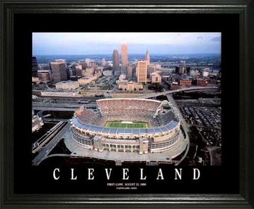 Cleveland Browns - Browns Stadium Aerial - Lg - Framed Poster Print