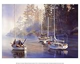 IMAGE OF Serenity HIGH QUALITY CANVAS Print With Light Added BRUSHSTROKES Kiff Holland 12x10