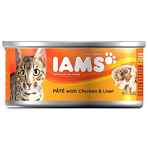 IAMS Pate With Chicken and Liver Canned Cat Food 3 Ounces (Pack of 24)