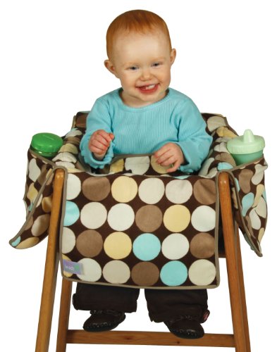 Leachco Diner Liner Plush Aqua/Espresso Dot